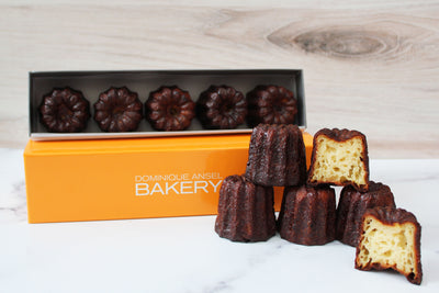 Cannele 5pc gift box and cannele cut open