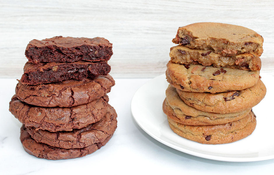Dominique Ansel Cookie Combo Chocolate Chunk Cookies and Double Chocolate Pecan cookies 5 of each in each box